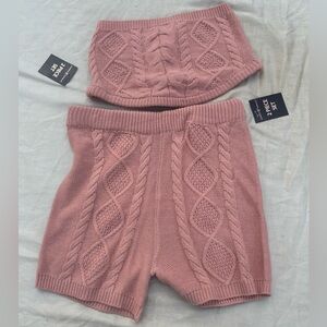 Almost Famous Dusty Pink Two Piece Knitted Set US Junior’s Medium